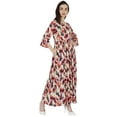 thumbnail image 2 of Bimba Pintuck Dresses For Womens Casual Summer Printed Summer Maxi Dress With Pockets, 2 of 7