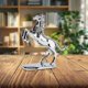 thumbnail image 5 of Estatua de caballo, corcel, figura decorativa lisa, decoración de escritorio, artesanía de resina para Caballo de cría plateado, 5 of 9