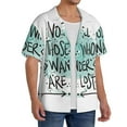 thumbnail image 2 of Kdxio Men'S Hawaiian Shirt For Men Short Sleeve Shirt Not All Who Wander Are Lost1 Summer Casual Holiday Beach Button Down T-Shirts, 2 of 5