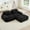 Black, variant on 80" Corduroy Comfy Loveseat, 2 Seater Couch with Curved Armrests, Loveseat Sofa Couch with Non-slip Base for Living Room, Camel