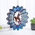 thumbnail image 4 of Carillón de viento giratorio con patrón de mariposa, regalo para mujeres/hombres, colgante de acero inoxidable 3D, adecuado para decoración interior/exterior, 4 of 5