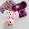 thumbnail image 4 of Compatible with iPhone 15 Plus Case Cute Cartoon Dog Plush Fluffy Case Girls 3D Kawaii Design Soft TPU Shockproof Cover Fuzzy Furry Winter Rabbit Hair Warm Case for Women Girls Girly Purple, 4 of 13