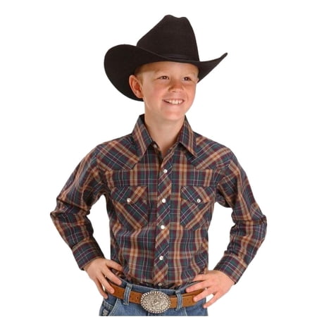 Wrangler Boy's Assorted Plaid Western Shirt