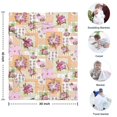 thumbnail image 4 of Pioneer Flower Floral Print Pattern Blanket,Comfortable Soft Lamb Wool Throw Blanket,All Season,Warm Lightweight Blankets for Sofa Bed Couch Living Room Chair,30"x40", 4 of 4