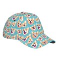 thumbnail image 5 of Baseball Cap, Cute Corgi Head Sun Hats For Men Women, Adjustable Golf Dad Hat For Outdoor Activities, 5 of 8