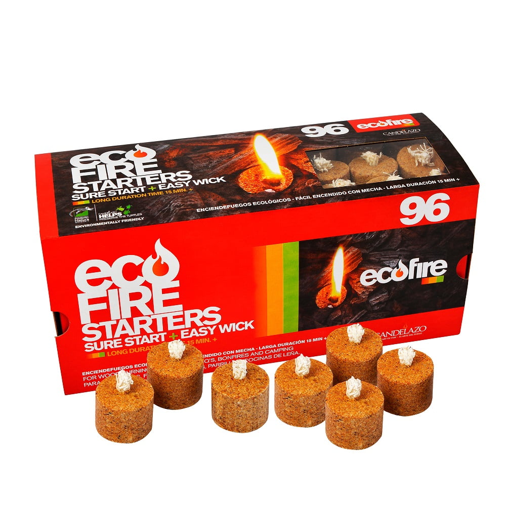 All Natural Fire Starters for Fire Pit, Charcoal Grill Lighter, Fire Starter Cubes, 20 Minutes