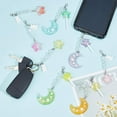 thumbnail image 3 of 12 Pcs Clip on Charms Star Moon Zipper Pull Charm Resin Plastic Keychain Purse Bag Charm with Lobster Clasp Crochet Stitch Markers for Sewing Quilting Jewelry Making, 3 of 7