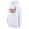 thumbnail image 2 of Women's G-III 4Her by Carl Banks  White Tampa Bay Buccaneers Graphic Fleece Pullover Hoodie, 2 of 3