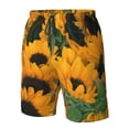 thumbnail image 6 of Uemuo Sunflowers 7 Pattern Men's Swim Trunks Hawaiian Beach Bathing Suit Swimsuits Beach Quick-Dry Shorts with Pockets-XX-Large, 6 of 9