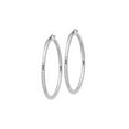 thumbnail image 4 of Extra Large Diamond Cut Hoop Earrings in Sterling Silver 2 inch (3.0mm) for Women, 4 of 5