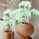 thumbnail image 2 of Ramo de 4 crisantemos artificiales con tallos de flores, crisantemos falsos, para cementerio, 2 of 8