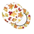 thumbnail image 2 of Balery Autumn Leaves 1 Fundas de asiento para taburete de bar redondo de tela de terciopelo ajustables que protegen de arañazos y manchas para sillas de 14 a 17 pulgadas.-13 inch, 2 of 7