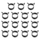 thumbnail image 1 of Abrazaderas de manguera de banda de resorte Uxcell para mangueras OD, clips de vacío de silicona para línea de combustible, manguera de aire, tubo de 18-20mm, negro, 1 of 7