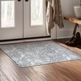 thumbnail image 6 of My Magic Carpet 3'x5' Machine Washable Non-Slip Kitchen Entryway Area Rug - Kalini Floral Grey, 6 of 6