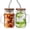 colorless, variant on Iced Coffee Cup, 16 oz Mason Jar Cups with Handle, Small Glass Coffee Mugs with Straws and Acacia , Drinking Glass Cups Set of 2, Smoothie, Overnight Oats Containers