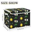 thumbnail image 3 of Foldable Fabric Storage Bin With Handle Collapsible Basket Box Storage With Lid Organizer Panda, 3 of 7