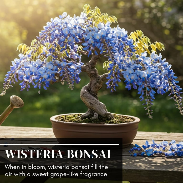 Blue Moon Wisteria Live Tree Seedling for Planting (One Seedling)