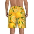 thumbnail image 3 of Bixox Men's Yellow Limes printing Casual Classic Fit Short Summer Beach Shorts, 3 of 6