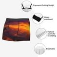 thumbnail image 3 of Susaid Sunset Valley Western Cowboy Print Men's Mesh Boxer Briefs Cooling Breathable Sports Underwear Wide Waistband Boxer Briefs W/Fly-Small, 3 of 5