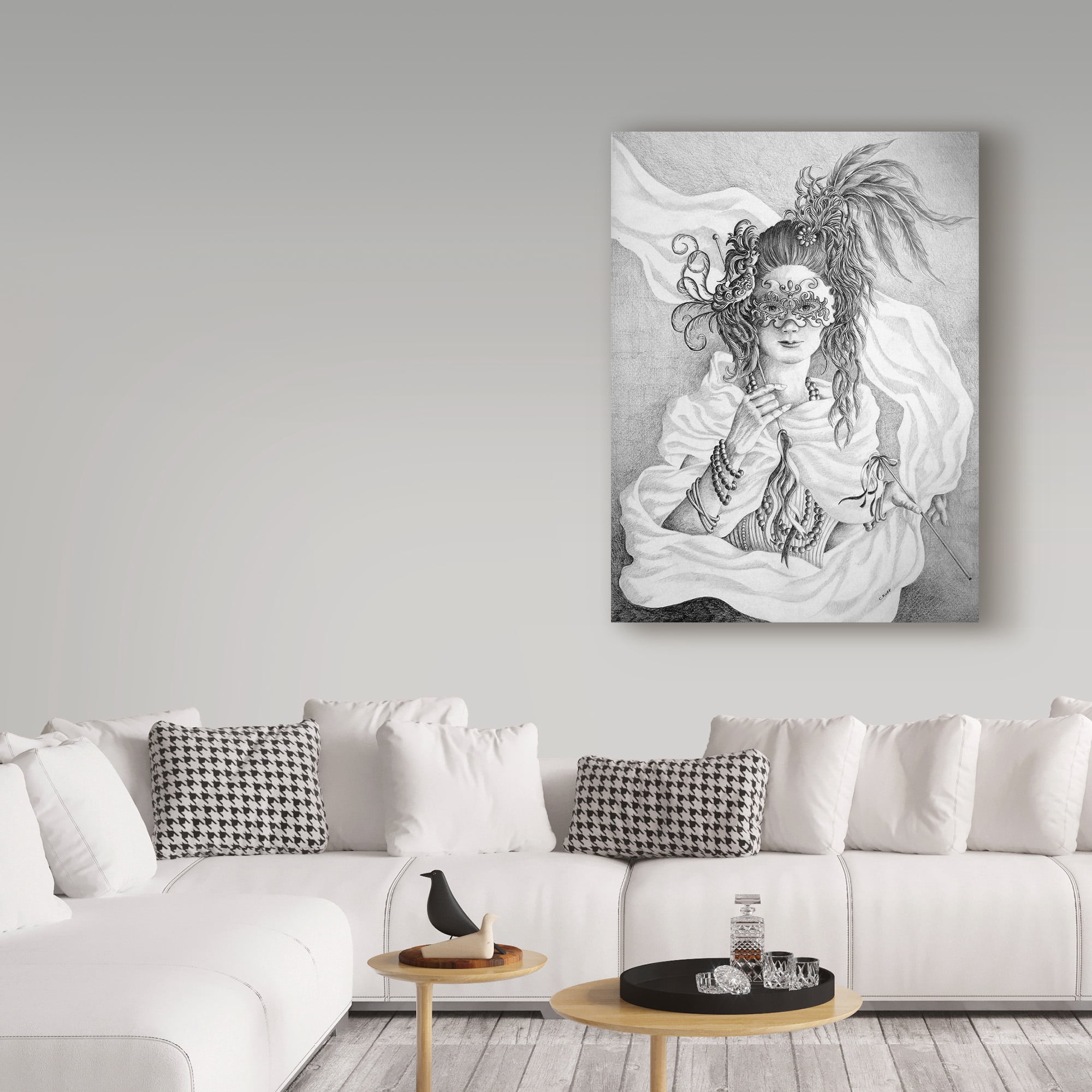 Trademark Fine Art 'Mardi Gras Mask' Canvas Art by Carol J Rupp