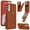 Brown, variant on ELEHOLD Samsung Galaxy A13 4G Wallet Case, Flip Card Slots Magnetic Button Kickstand Function Non-Slip Wristband Crossbody Shoulder Strap for Samsung Galaxy A13 4G Fashion Leather Case,Rosegold