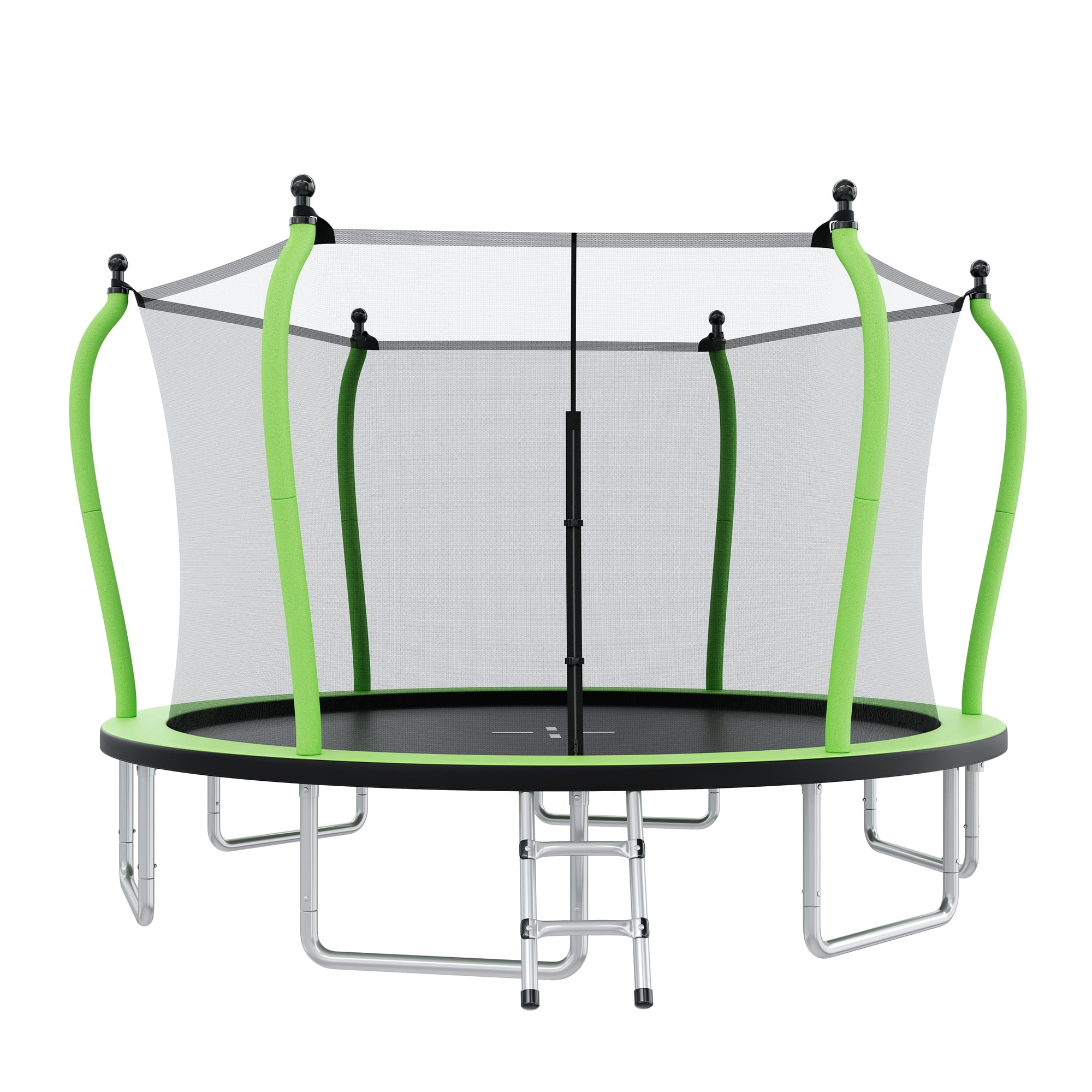 Alvantor 14Ft Trampoline for Kids & Adults, Pumpkin Trampoline with Enclosure Net and Ladder for Backyard Green