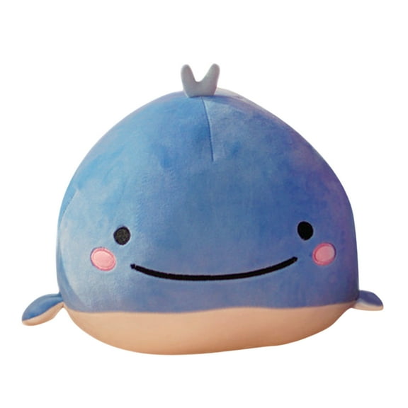 BJBSJSZ Whale Stuffed Animals Plush Pillow, Cute Soft Cotton Plushies Pillows Whale Toy Gifts for Kids Boys Girls Adults, Birthday Gift