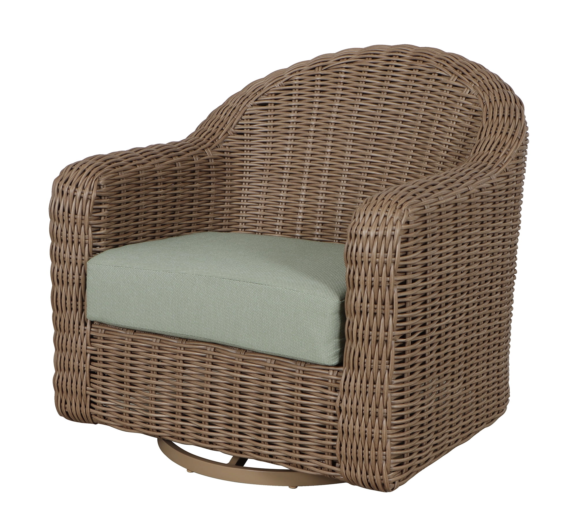 Better Homes & Gardens Bellamy 4 Piece Patio Conversation Set with Barrel Back Chairs, Green