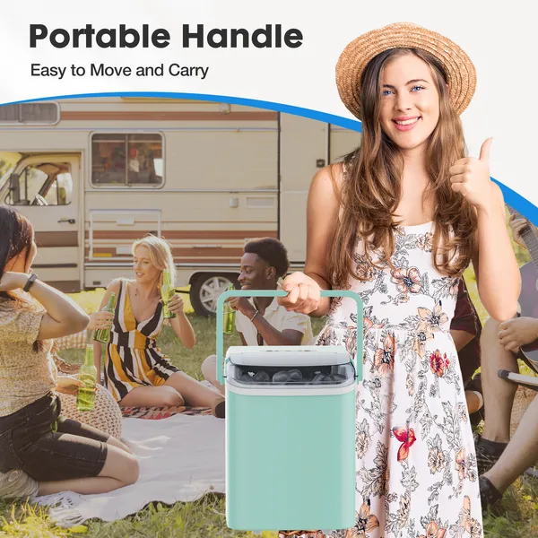 ZHICHUN Portable Countertop Ice Maker 26lbs/24H 6-Min Fast Ice Machine Self-Cleaning Quiet Design
