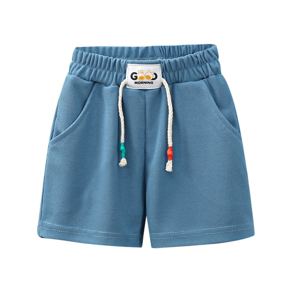 Odeerbi 2-14 Años Niños Niñas Entrenamiento de Verano Deportivo Pantalones Cortos de Algodón Casual Pantalones Cortos Con Bolsillo
