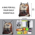 thumbnail image 2 of Easygdp Romantic Flower Fox Couple Drawstring Backpack Gym Bag,Sport Gym Sackpack,Gym Sack with Side Pocket for Men Women, 2 of 6
