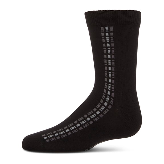 MeMoi Vertical Dashed Line Crew Socks - Boys - Male, 9-11, Navy