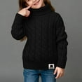 thumbnail image 2 of Kids Girl Boy Tops Blouses for Kid Collared Turtleneck Neck Sweater Crochet Thermal Knit Plain Winter Fall Shirts 2025 Clothes Trendy Regular Fit, 2 of 6