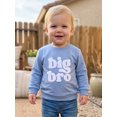 thumbnail image 4 of RUINIXCW Toddler Baby Boy Sweatshirts Big Brother Outfit Little Boy Kids Big Bro Letter Long Sleeve Crewneck Pullovers Spring Fall Winter Shirts Tops, 4 of 10