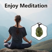 Moldavite Crystal Necklace Real,Raw Czech Meteorite Tektite Stone Healing Crystals Necklace