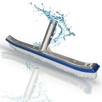 Curved Edge Pool Brush Head Cleaner for Inground or Above Ground Pools - Nylon Bristles 17"