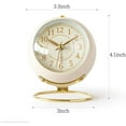 thumbnail image 4 of Horloges de Table, Réveil Classique Sans Tic-Tac à Piles avec Rétroéclairage en Verre HD pour Chambre Salon Cuisine Décoration Intérieure (Blanc), 4 of 7