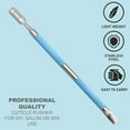 thumbnail image 5 of Nail Cuticle Pusher Sharp Edge Dual Ended Remover Cleaner Stainless Steel Manicure Pedicure Tool (Blue) By Krisp Beauty, 5 of 5