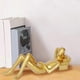 thumbnail image 2 of Gold Decor Reading Statue Home Decorations Gold Accent Home Decor for Living Room Resin Abstract Rea, 2 of 5