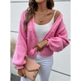 thumbnail image 5 of Pearl Beaded Drop Shoulder Duster Cardigan (L, Pink), 5 of 6