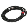 thumbnail image 3 of Cable de audio RCA macho de 2 RCA a RCA macho de 2 RCA chapado en oro doble para cable RCA para TV a amplificador de 2 m/6,6 pies, 3 of 12