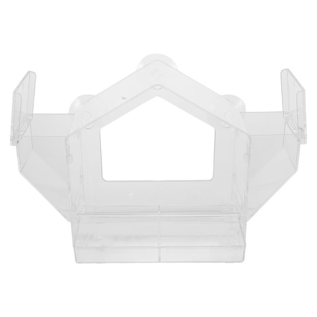 SHOWERORO Bird Bowl Transparent Window Bird Feeder For Easy Cleaning And Bird Watching 1Pcs