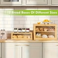 thumbnail image 2 of Bamboo Bread Box, Large Capacity Bread Storage Bin with Window Bread Holder, Top Bread Container Detachable  (Natural, 3 Tier), 2 of 8