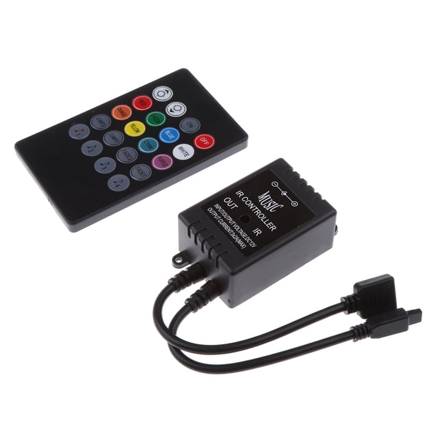 Regulador Llevado RGB Música de 20 Llaves para Luz Tira Llevada Sunnimix Controlador de luz LED de 20 teclas