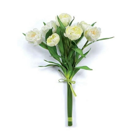 UPC 762152020373 product image for Floral Blossom Artificial Real Touch Silk Cream Tulip Flower Bouquet | upcitemdb.com