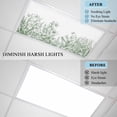thumbnail image 4 of Wildflower Leaf Fluorescent Light Covers, Green Floral Botanical White Watercolor Magnetic Light Covers for Ceiling Lights, Fluorescent Ceiling Shade Filters for Classroom Bedroom Office 4x2Ft x 4PCS, 4 of 8