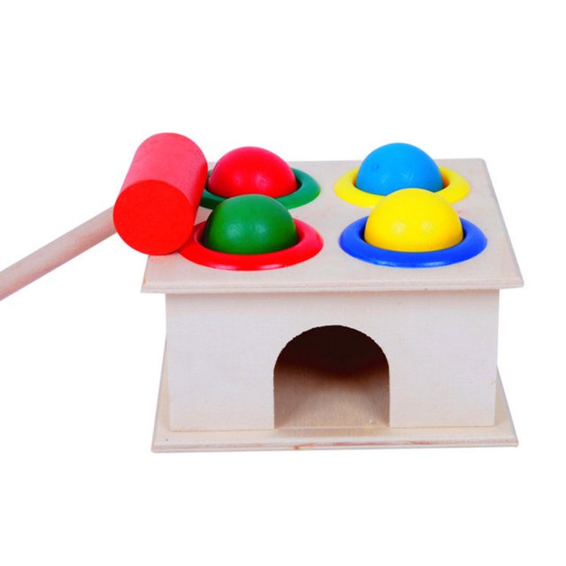 Reloj despertador Qin de ocho tonos con cuentas pequeñas, juego de piano para niños, juguete de madera para bebés, bloques de construcción educativos para educación temprana