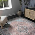 thumbnail image 4 of BoutiqueRugs Holli Washable Vintage Runner Rug - Machine Washable - Light Blue, Green, Orange - 2'7" x 7'3" Runner, 4 of 19
