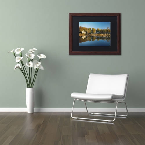 Trademark Fine Art "Wellfleet Mirror" Canvas Art by Michael Blanchette Photography Black Matte, Wood Frame