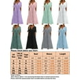 thumbnail image 2 of Gomelly Ladies Maxi Dresses Plain Solid Color Summer Beach Sundress Loose Long Dress Women Hawaiian Party V Neck Black XL, 2 of 2